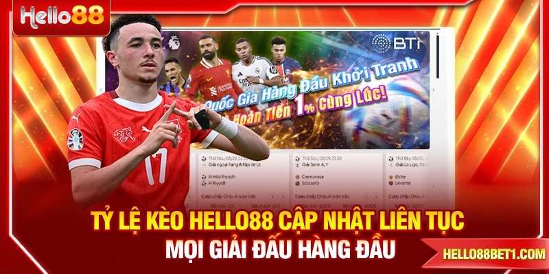 Tỷ Lệ Kèo HELLO88 Cập Nhật Liên Tục Mọi Giải Đấu Hàng Đầu