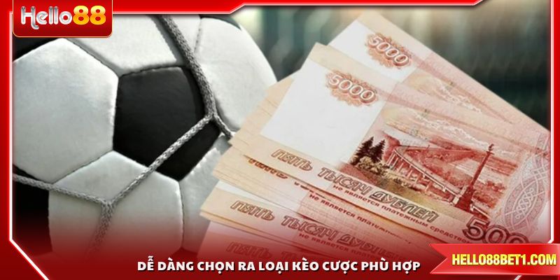 Dễ dàng chọn ra loại kèo cược phù hợp
